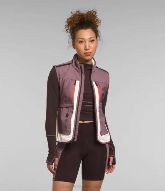 gardénia blanc/gris fauve femmes The North Face gilet flash chaud d'hiver trailwear 62XR1141 - Cliquez sur l'image pour la fermer