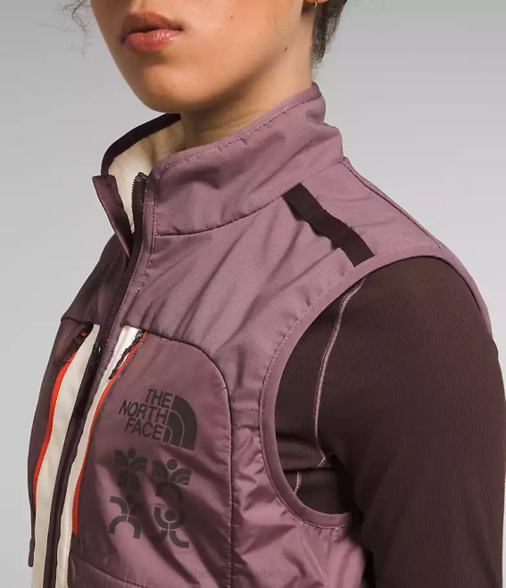 gardénia blanc/gris fauve femmes The North Face gilet flash chaud d'hiver trailwear 62XR1141