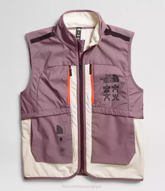 gardénia blanc/gris fauve femmes The North Face gilet flash chaud d'hiver trailwear 62XR1141