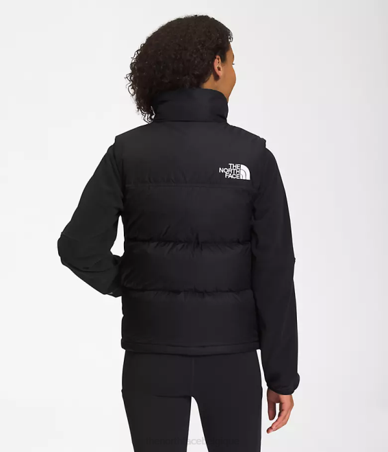 tnf recyclé noir femmes The North Face gilet nuptse rétro 1996 62XR429