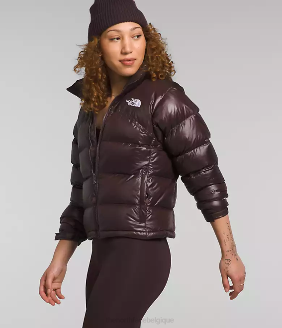 brun charbon femmes The North Face veste nuptse rétro 2000 62XR804