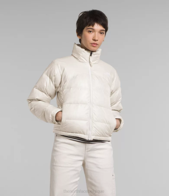 gardénia blanc femmes The North Face veste nuptse rétro 2000 62XR802