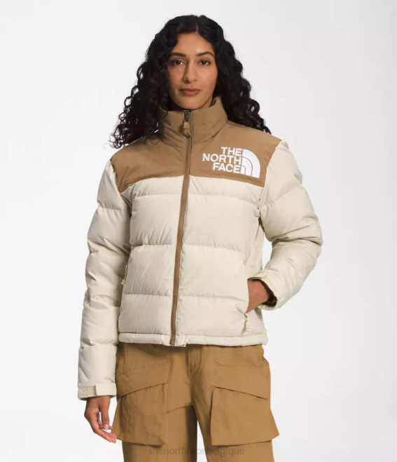 gravier/brun utilitaire femmes The North Face 92 veste nuptse hi-tek low-fi 62XR1016