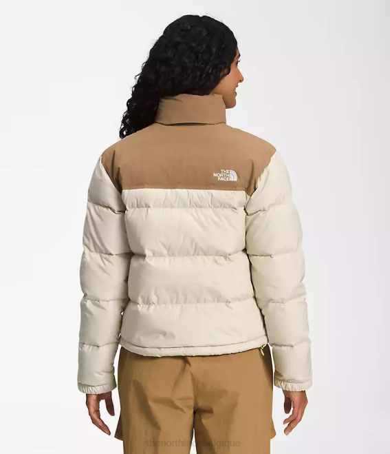 gravier/brun utilitaire femmes The North Face 92 veste nuptse hi-tek low-fi 62XR1016