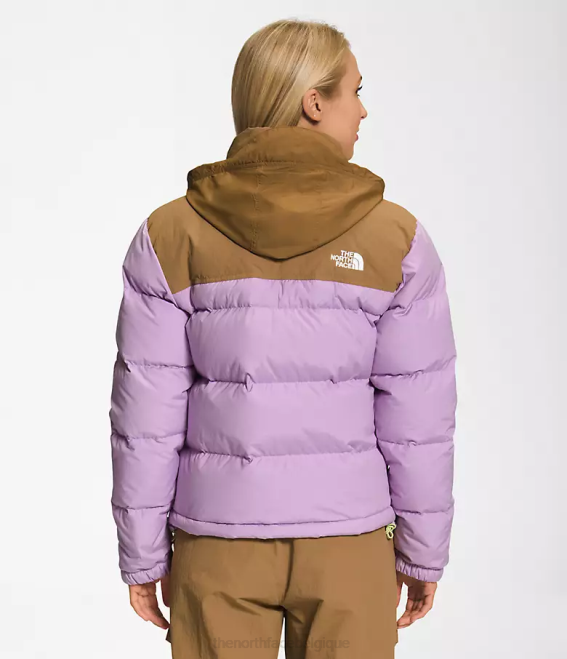 lupin/brun utilitaire femmes The North Face 92 veste nuptse hi-tek low-fi 62XR1015