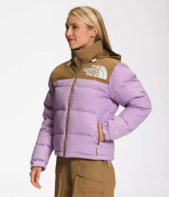 lupin/brun utilitaire femmes The North Face 92 veste nuptse hi-tek low-fi 62XR1015
