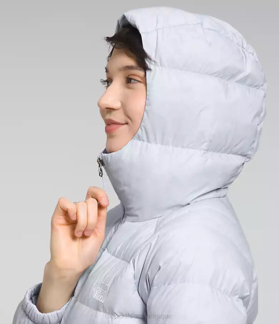 pervenche poussiéreuse femmes The North Face sweat à capuche en duvet hydrenalite 62XR891