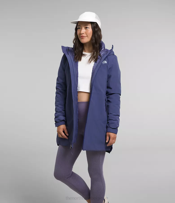 bleu grotte femmes The North Face parka thermoball éco triclimatique 62XR374