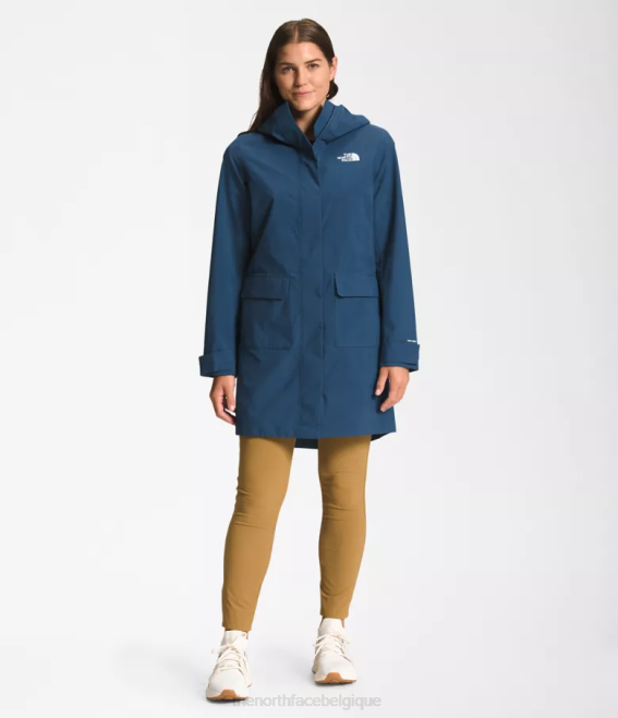 bleu ombragé femmes The North Face parka de pluie city Breeze II 62XR156