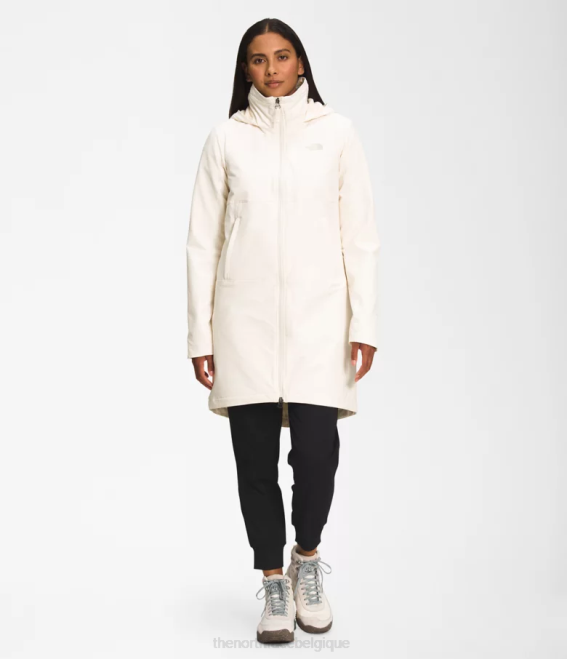 gardénia blanc femmes The North Face parka shelbe raschel longueur avec capuche 62XR896