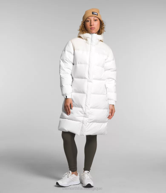 tnf blanc/gardénia blanc femmes The North Face parka nuptse 62XR563