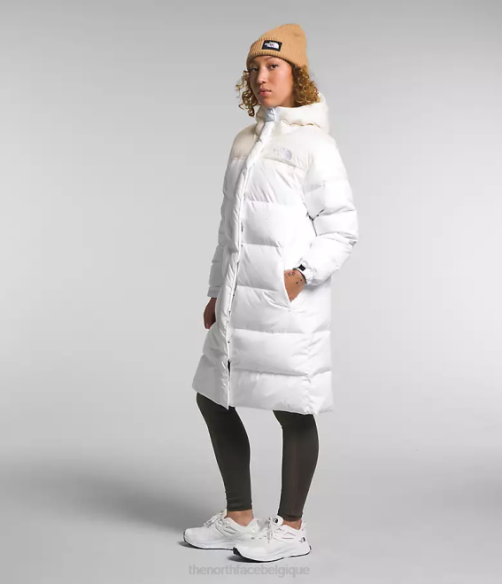 tnf blanc/gardénia blanc femmes The North Face parka nuptse 62XR563