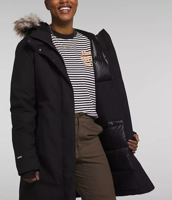 tnf noir femmes The North Face parka arctique 62XR510