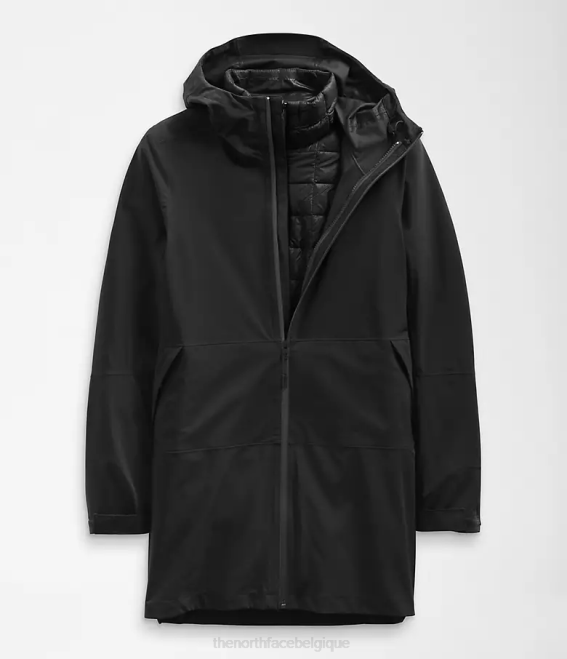 tnf noir femmes The North Face parka thermoball éco triclimatique 62XR373