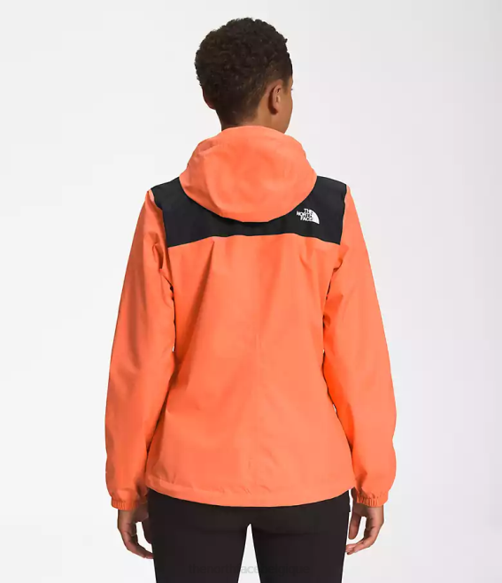 noir tnf/orange corail poussiéreux femmes The North Face veste Antora 62XR1281