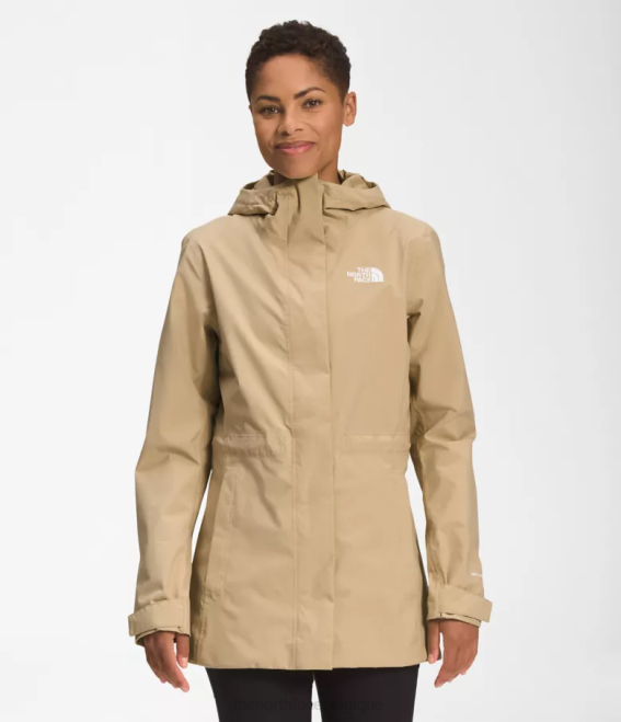 pierre kaki femmes The North Face veste de pluie city Breeze 62XR1228