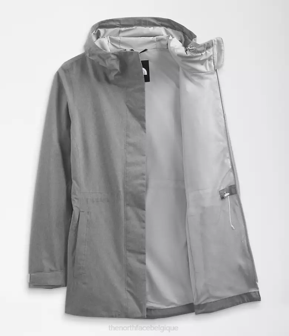 tnf gris moyen chiné femmes The North Face veste de pluie city Breeze 62XR1227