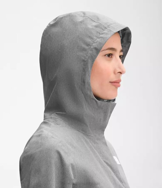 tnf gris moyen chiné femmes The North Face veste de pluie city Breeze 62XR1227