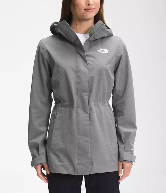 tnf gris moyen chiné femmes The North Face veste de pluie city Breeze 62XR1227