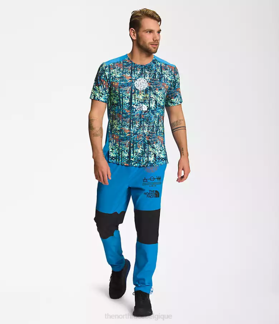 bleu super sonic/noir tnf Hommes The North Face pantalon de jogging trailwear okt 62XR217