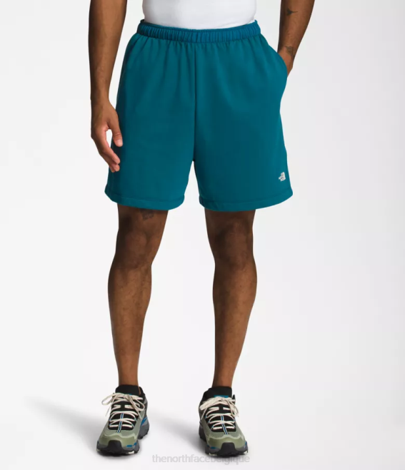 corail bleu Hommes The North Face short en molleton à logo simple 62XR362