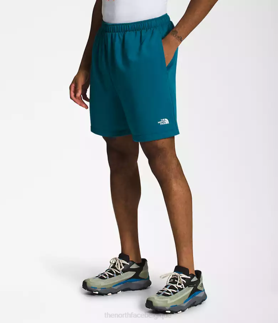 corail bleu Hommes The North Face short en molleton à logo simple 62XR362