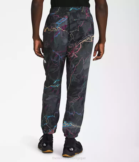 impression de lueur de sentier noir tnf Hommes The North Face pantalon facile en nylon tnf 62XR487