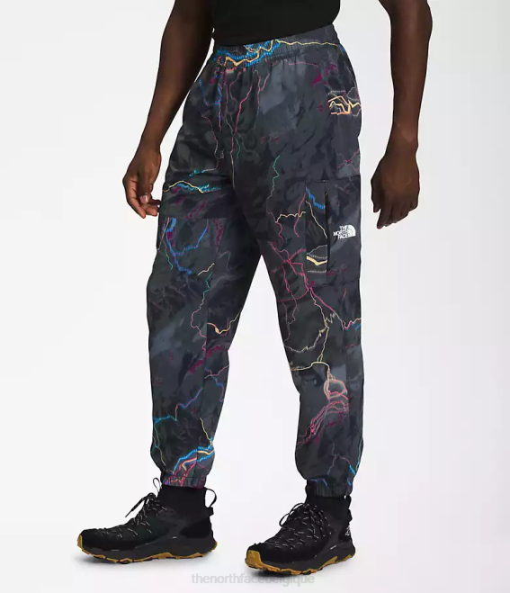 impression de lueur de sentier noir tnf Hommes The North Face pantalon facile en nylon tnf 62XR487