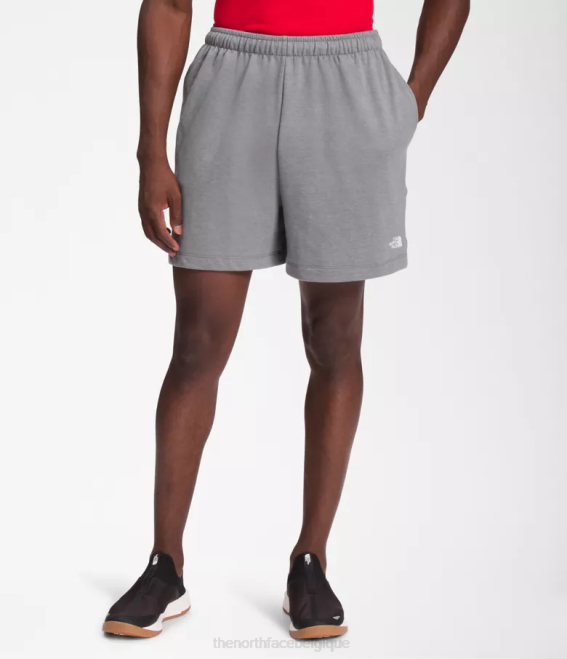 tnf gris moyen chiné Hommes The North Face short en molleton à logo simple 62XR359 - Cliquez sur l'image pour la fermer