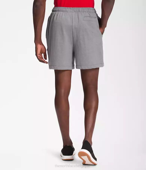 tnf gris moyen chiné Hommes The North Face short en molleton à logo simple 62XR359