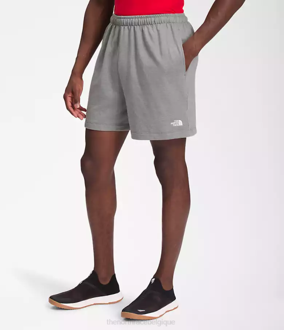 tnf gris moyen chiné Hommes The North Face short en molleton à logo simple 62XR359