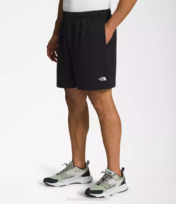 tnf noir Hommes The North Face short en molleton à logo simple 62XR361