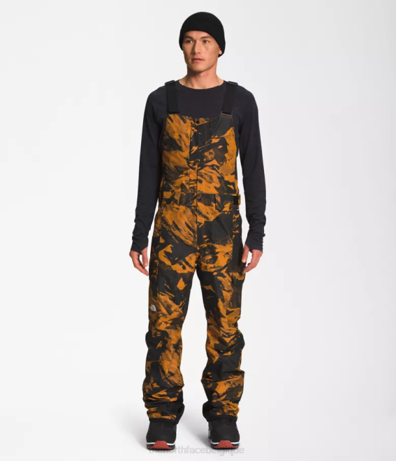 imprimé paysage de montagne en cuir marron ton sur ton Hommes The North Face bavoirs liberté 62XR656