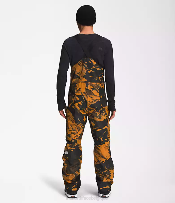 imprimé paysage de montagne en cuir marron ton sur ton Hommes The North Face bavoirs liberté 62XR656