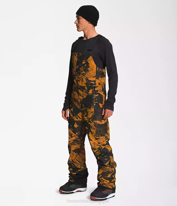 imprimé paysage de montagne en cuir marron ton sur ton Hommes The North Face bavoirs liberté 62XR656