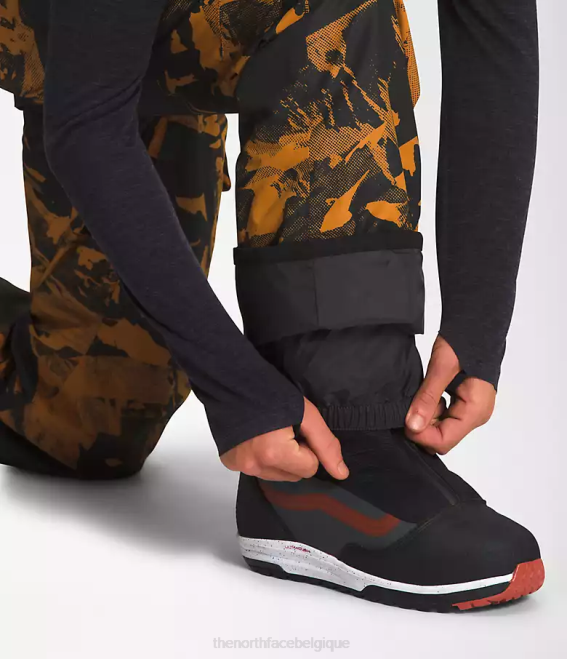 imprimé paysage de montagne en cuir marron ton sur ton Hommes The North Face bavoirs liberté 62XR656