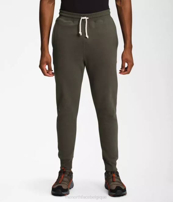 nouveau vert taupe Hommes The North Face pantalon de jogging à écusson Heritage 62XR309