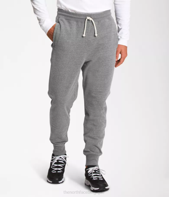 tnf gris moyen chiné Hommes The North Face pantalon de jogging à écusson Heritage 62XR307