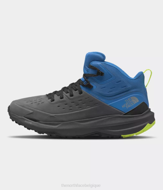 gris vanadis/bleu super sonic Hommes The North Face vectiv - exploris 2 - bottes mi-hautes en cuir Futurelight 62XR611