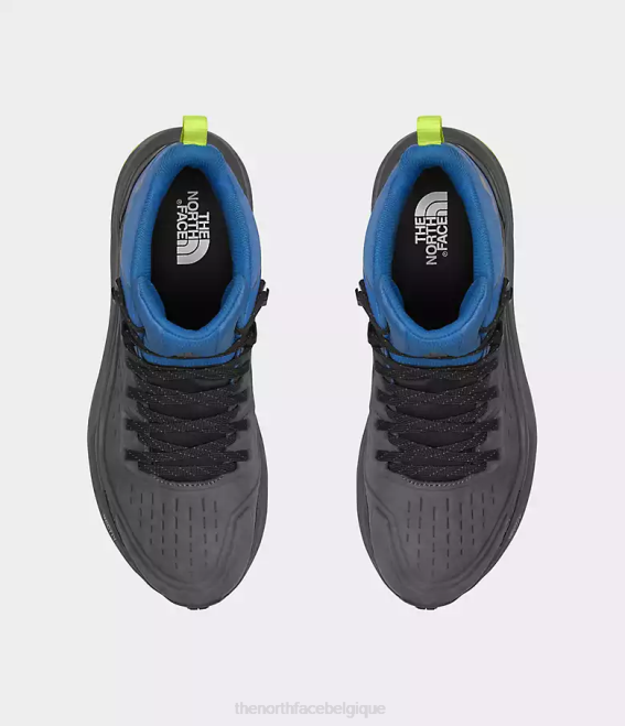 gris vanadis/bleu super sonic Hommes The North Face vectiv - exploris 2 - bottes mi-hautes en cuir Futurelight 62XR611