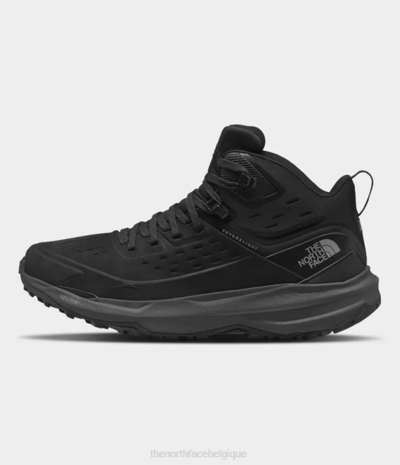 noir tnf/gris vanadis Hommes The North Face vectiv - exploris 2 - bottes mi-hautes en cuir Futurelight 62XR609