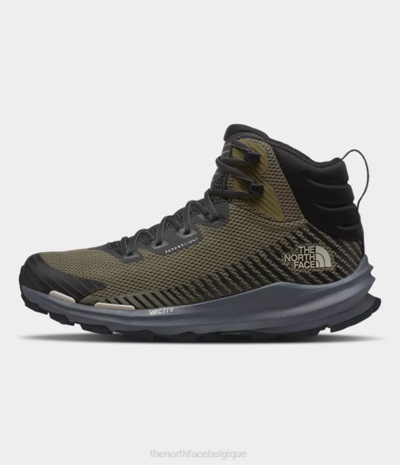 olive militaire/noir tnf Hommes The North Face bottes vectiv fastpack mi-futurlight 62XR715