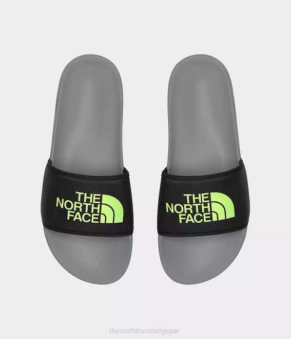 gris mélangé/jaune led Hommes The North Face toboggans du camp de base iii 62XR33