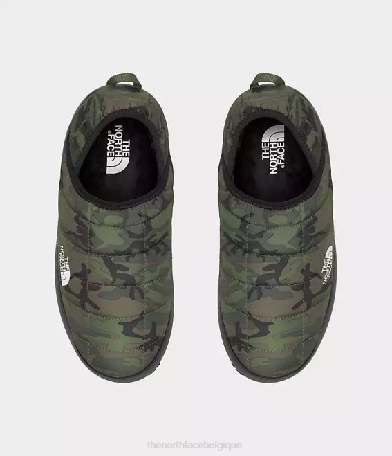imprimé camouflage de broussailles de thym/thym Hommes The North Face mules de traction thermoball v 62XR1127