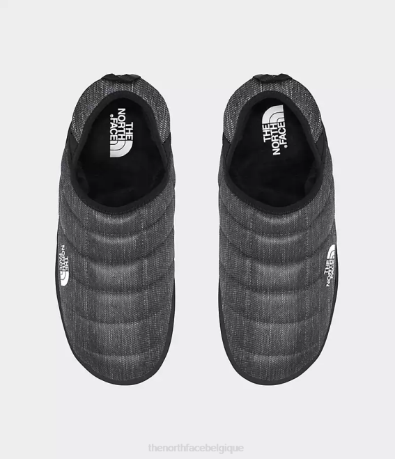 imprimé chiné gris fantôme/noir tnf Hommes The North Face mules de traction thermoball v 62XR1128