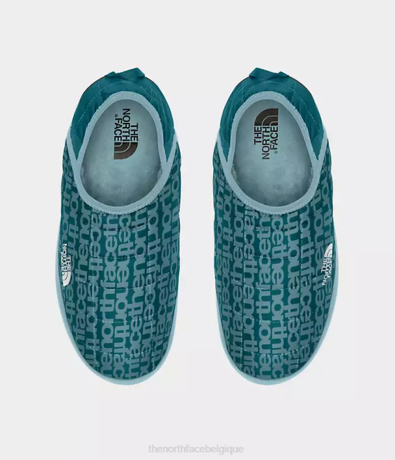 imprimé tnf corail bleu/corail bleu Hommes The North Face mules de traction thermoball v 62XR1136