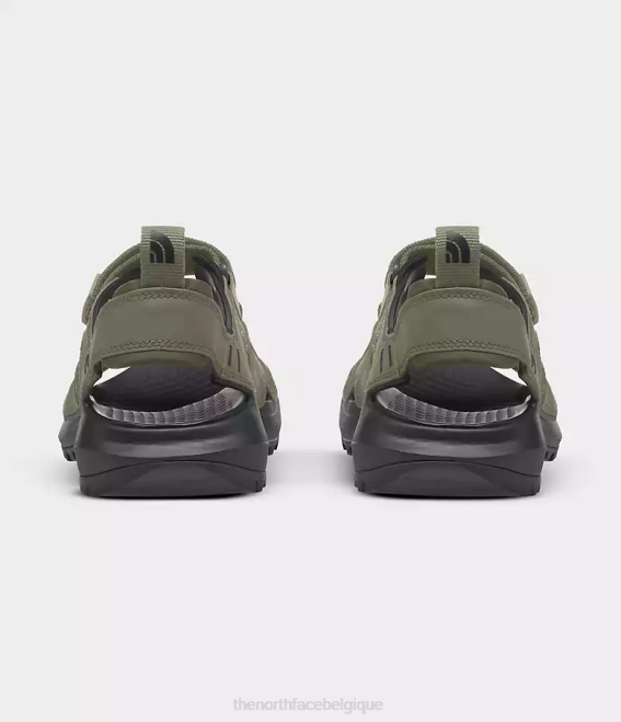 vert olive brûlé/noir tnf Hommes The North Face sandales hérisson iii 62XR552