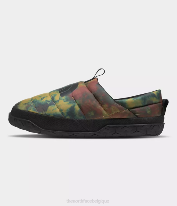 imprimé colorant glacé antilope tan/noir tnf Hommes The North Face mules nuptse 62XR557