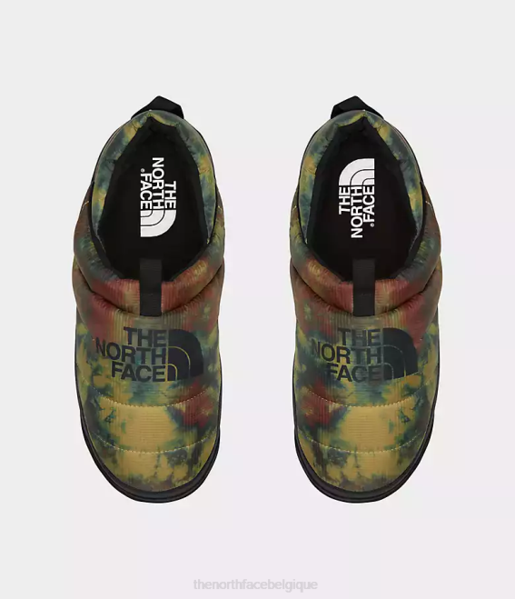 imprimé colorant glacé antilope tan/noir tnf Hommes The North Face mules nuptse 62XR557