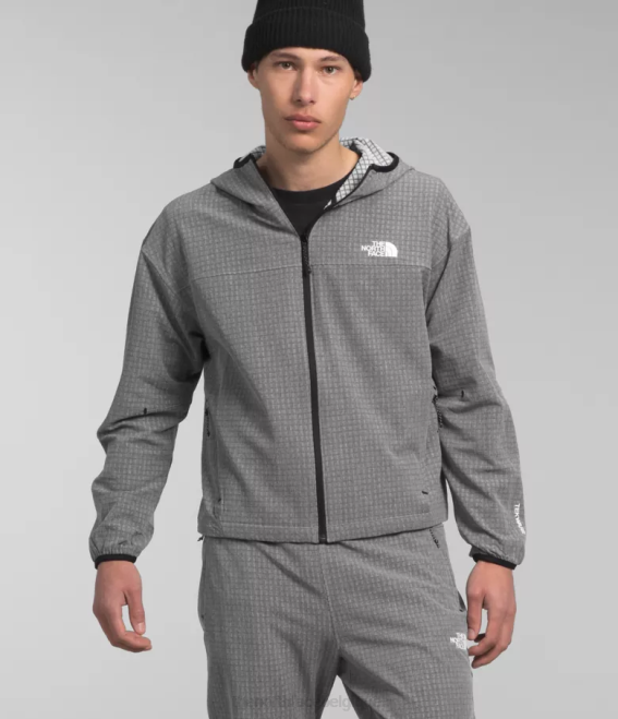 tnf gris moyen chiné Hommes The North Face sweat à capuche grille tekware 62XR834